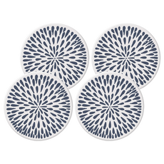 小麥購物 硅藻土杯墊 G674 100g, 4個, 藍菊