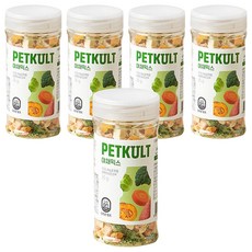 펫쿠르트 강아지 야채믹스 수제 동결건조간식, 혼합맛(고구마/단호박/당근/방울양배추/브로콜리), 35g, 5개