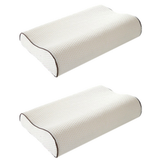 일상잡화 3D 메모리폼 베개, 화이트, 2개