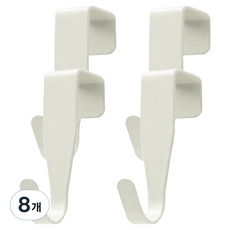 리빙홈디테일 다용도 싱크대 도어 걸이, 화이트, 8개