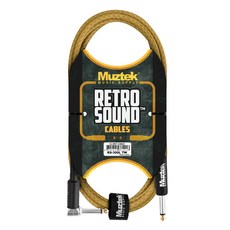 Muztek 復古音色吉他導線 L型 RS-300L TW, 3m, 1個