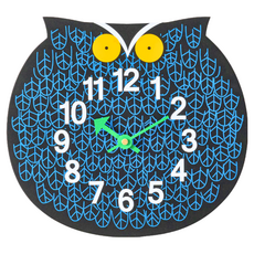 dayneeds 日需百備 動物造型壁掛式時鐘 ERT-CK6-NOWL, 夜訪貓頭鷹