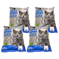 SAKE 經典貓砂 粗球礦砂 10L, 尤加利, 6kg, 4包