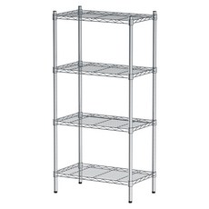 dayneeds 日需百備 輕型 四層波浪架 鐵力士架/收納層架/鞋架/展示架/層架/鐵架, 電鍍, 四層