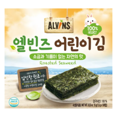 ALVINS 愛彬思 烘烤寶寶海苔 100% 國產海苔, 15g, 1盒