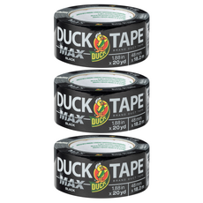 DUCK TAPE MAX 黑色管道膠帶 48mm x 18m, 3個