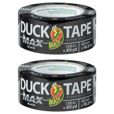 DUCK TAPE MAX 黑色管道膠帶 48mm x 18m, 2個