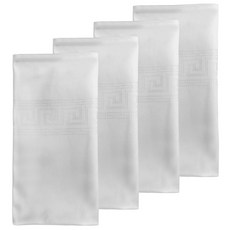 咖啡師亞麻毛巾, 白色, 4個