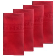 咖啡師亞麻毛巾, 紅色, 4個