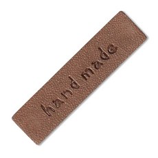 [동대문패션포인트] DIY 40X10mm 인조가죽 핸드메이드라벨 30개, 사피아브라운, 30개입