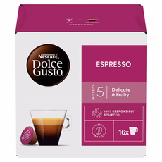 NESCAFE 雀巢咖啡 Dolce Gusto 多趣酷思 義式濃縮咖啡膠囊, 5.5g, 16個, 1盒