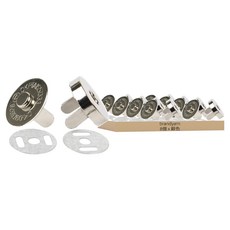 brandyarn 插腳磁扣 18mm, 8個, 銀色