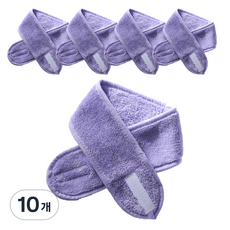 A'hope 固定頭髮魔鬼氈洗臉髮帶, 紫色, 10個
