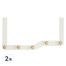 이사벨홈 걸어쓰는 모던 5구 도어행거, 화이트, 2개