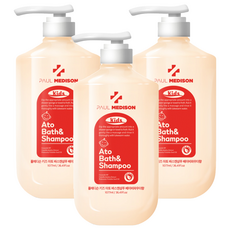 PAUL MEDISON Ato幼兒弱酸性洗髮沐浴乳 嬰兒爽身粉香, 1.077L, 3瓶