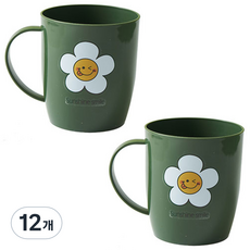 THE ZAKKA 多彩微笑牙刷杯, 12個, 綠色