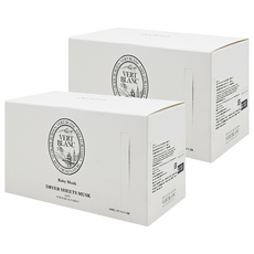 VERT BLANC 烘衣衣物柔軟片, 寶寶麝香味, 植物性柔軟成分, 溫和減少皮膚刺激, 弱酸性, 1入, 2盒