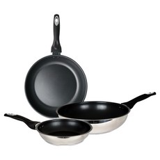 CooK&CooK Supreme IH感應爐適用不鏽鋼三層平底鍋 3種組, 混色, 平底鍋 20cm+28cm+深炒鍋 28cm