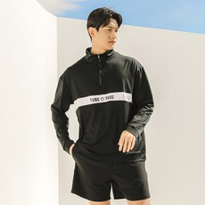 TUBE TREE 男士寬鬆版型半拉鍊防風防磨衣上下身套裝 AE8222PA