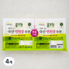 풀무원 국산 연천콩 투컵두부, 600g, 4개