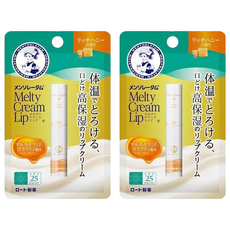MENTHOLATUM 曼秀雷敦 體溫高保濕護脣膏, 2.4g, 2支, 蜂蜜香