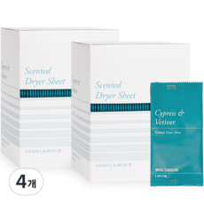 LAVOIR 香氛烘衣柔軟片 柏木香根草香, 40張, 4個