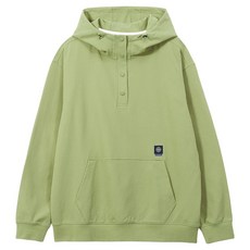 PanAm 鬆餅格紋亨利領寬鬆連帽衫 3111