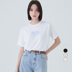 ELLE PARIS 여성용 찰랑 레이온 City 반팔 티셔츠
