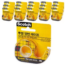 3M Scotch 透明雙面膠帶座 136, 單色, 16個