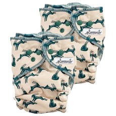 sloomb 有機竹麻夜用布尿布, 內層70%竹纖維/30%麻, Hare, 2件