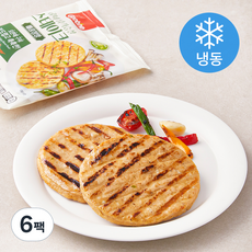 굽네 닭가슴살 스테이크 매콤청양 (냉동), 100g, 6팩