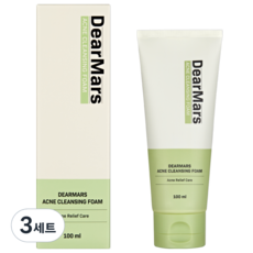 디어마스 남성용 여드름 약알칼리성 아크네 클렌징폼, 100ml, 3세트
