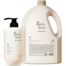 Homekeeping Rice&Herb洗碗精 甜草本香味 750ml+補充裝 4L, 1套