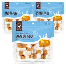 굿데이 강아지 건강한 육포말이 우유껌 간식, 황태, 240g, 3개