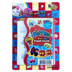 Donerland 迷您矽膠黏土模型 - 交通工具, 火車, 車子, 太空船, 飛機, 熱氣球, 公車, 90g, 1組