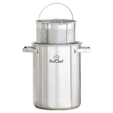 Perchef 電磁爐用不鏽鋼多功能鍋 銀色 4.3L, 1個, 16cm