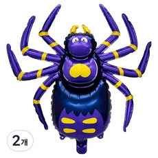 Salimon 紫色愛心蜘蛛萬聖節裝飾氣球, 混色, 2個