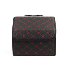 GMZ MOTORS Walter 皮革車用後車廂收納箱, 紅色縫線