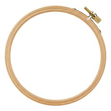 Clover 可樂牌 木質繡花框 10cm, 淺棕色, 1個