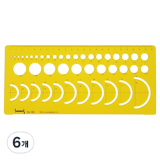 산키스 템플레이트 원 1 / 2 정규 템플릿 제도 모형자, NO 130, 6개