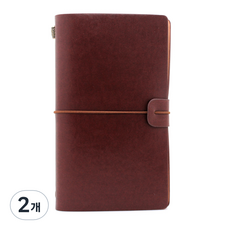 VICDREAM 復古皮革復古復古萬年日記本, 酒紅色