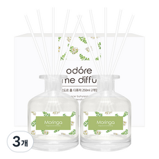 오도르 홈 디퓨저 250ml 2p + 섬유스틱 10p, 모링가, 500ml, 3개