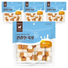 굿데이 강아지 건강한 육포말이 우유껌 간식, 황태, 240g, 4개