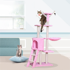 네츄럴프로 세뿔 캣타워, 160 핑크, 1개