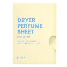 Ilvia Dryer 香水床單織物柔軟劑嬰兒霜, 40張, 1個