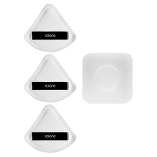 Solone 訂製舒芙蕾海綿3件組 附收納盒, 扇形, 1組