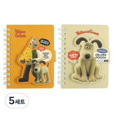 PINKFOOT 酷狗寶貝磁鐵筆記本2入組, 5套, 橘色, 米色