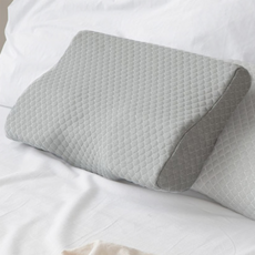 LIV MOM 3D記憶枕 附枕套 灰色 提供完美支撐 方便清洗 提升睡眠品質, 50 x 30 x 5~10cm, 1組