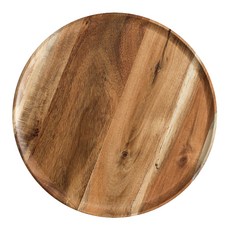 日式餐具 相思木圓盤, 原木色, 305g, 1個