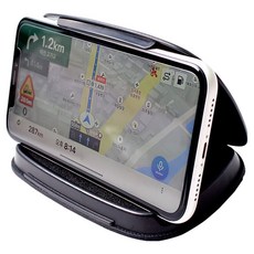 防UV車用儀表板智慧型手機支架 M, 黑色, 1個